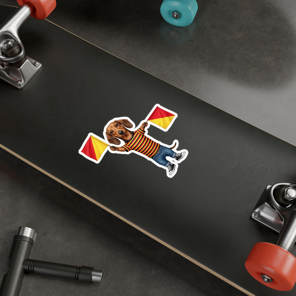 Letter J Semaphore Dachshund Decal – Dispatches from Australia Sticker