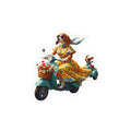 Amalfi Dolce Vita Dog Scooter Kiss-Cut Vinyl Decal