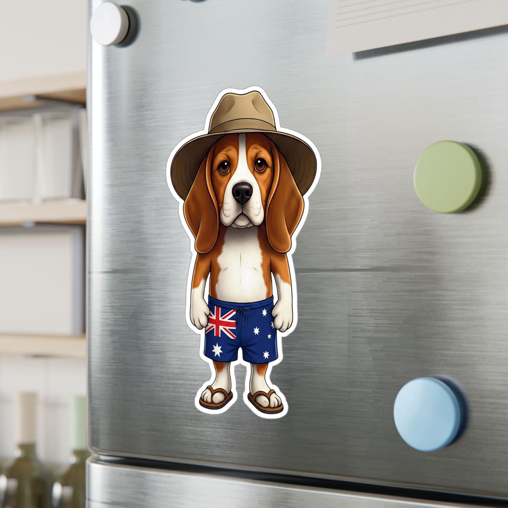 Beagle Aussie Flag Sticker - Kiss-Cut Vinyl Decal