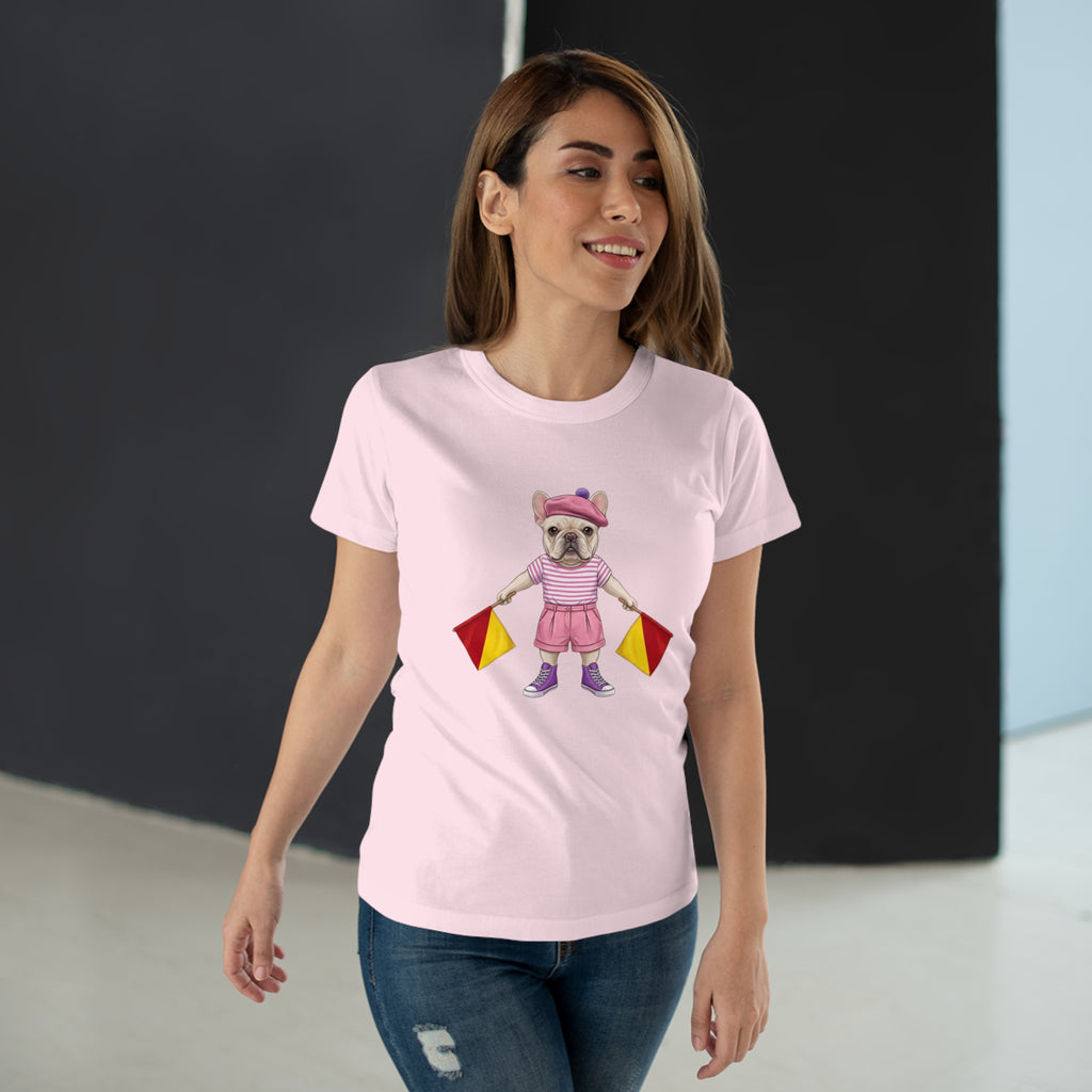 The Signal Frenchie: Semaphore Letter "M" Graphic Tee – Chic Analog Survival Wear