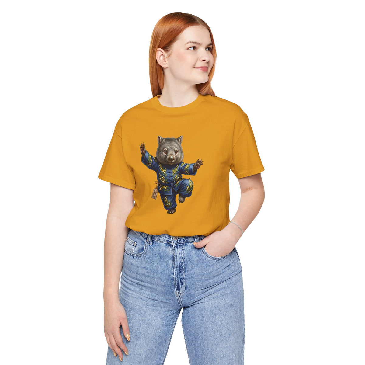 Golden Wattle & Zen-The Tai Chi Wombat of Queensland Tee