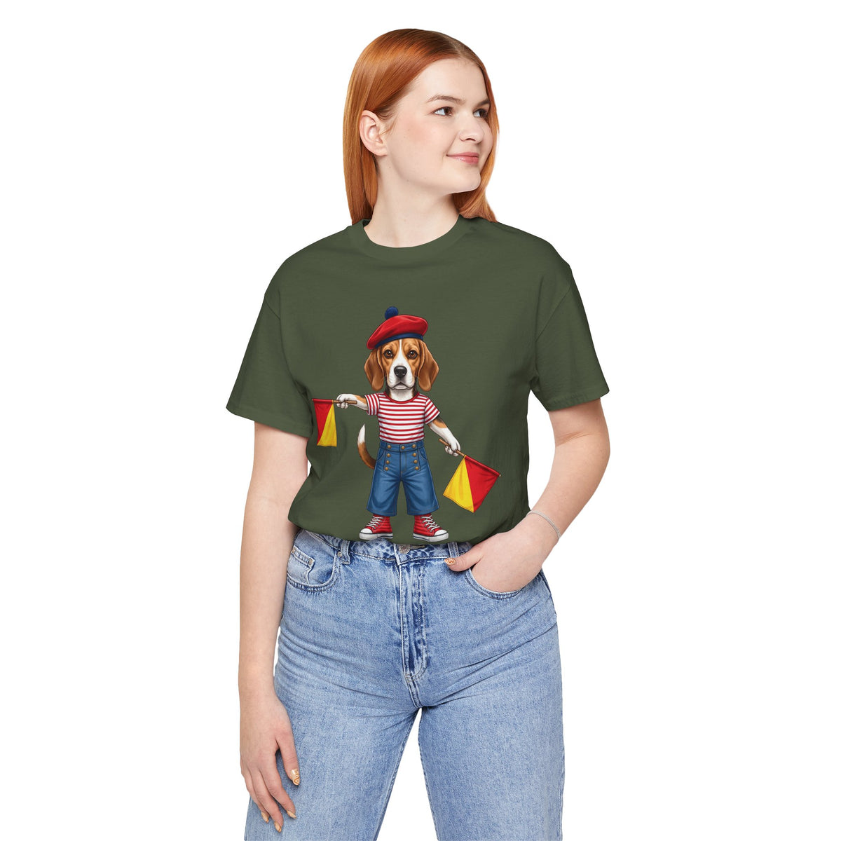 Beagle Semaphore Dog Unisex Tee Letter S — Dispatches from Australia
