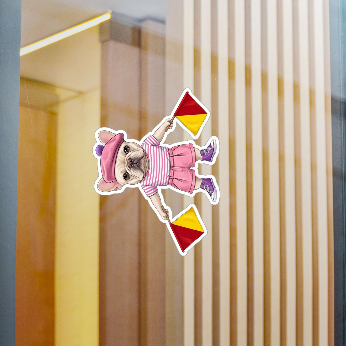 Semaphore Frenchie ‘A’ Kiss-Cut Vinyl Sticker | Wild Follies: Dispatches from Australia