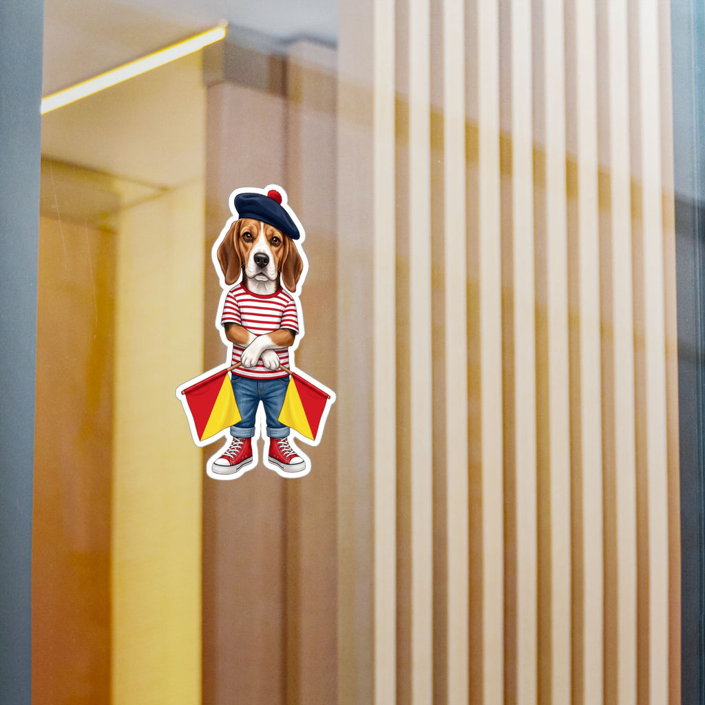 "Full Stop" Semaphore Hound Vinyl Sticker - Dispatches from Australia