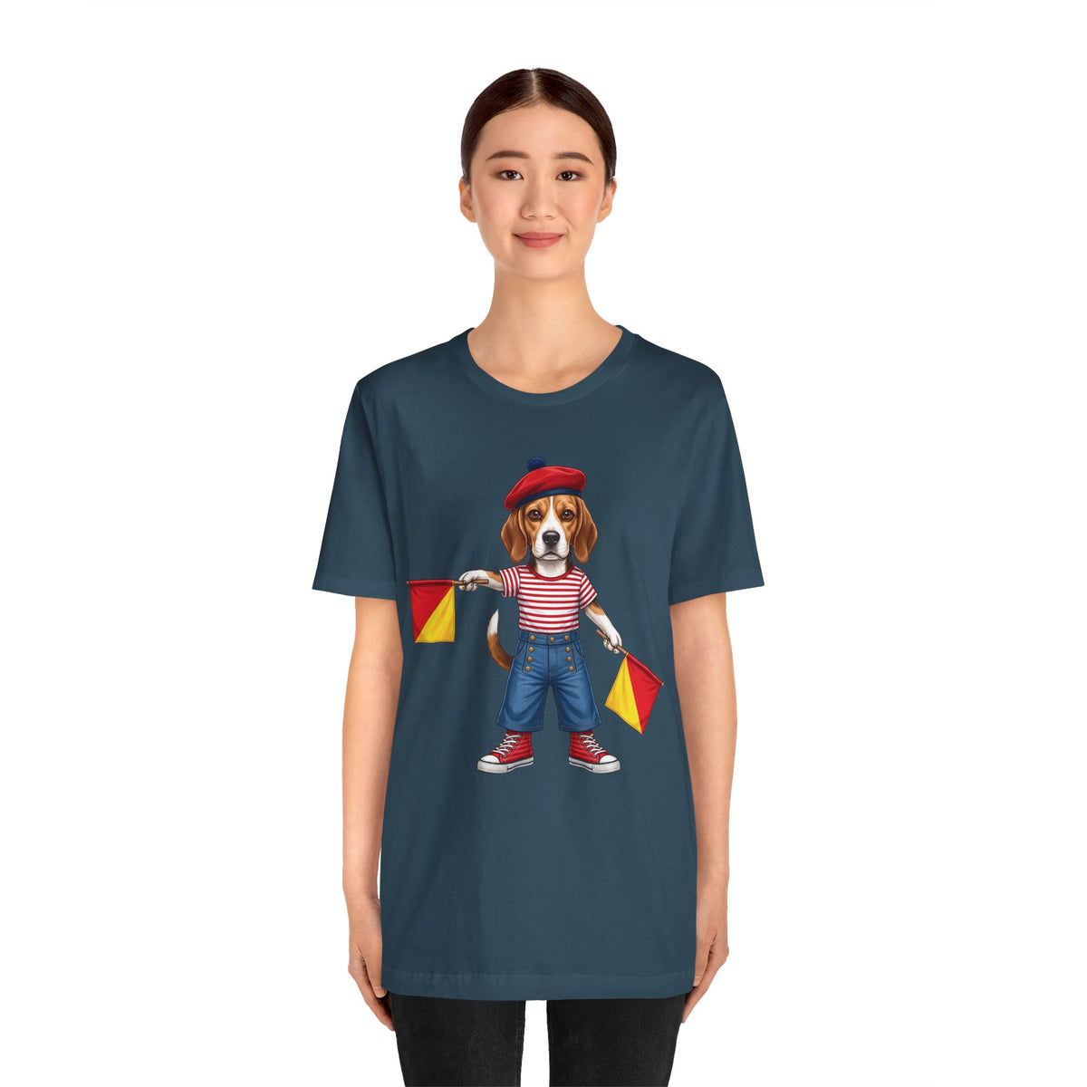 Beagle Semaphore Dog Unisex Tee Letter S — Dispatches from Australia
