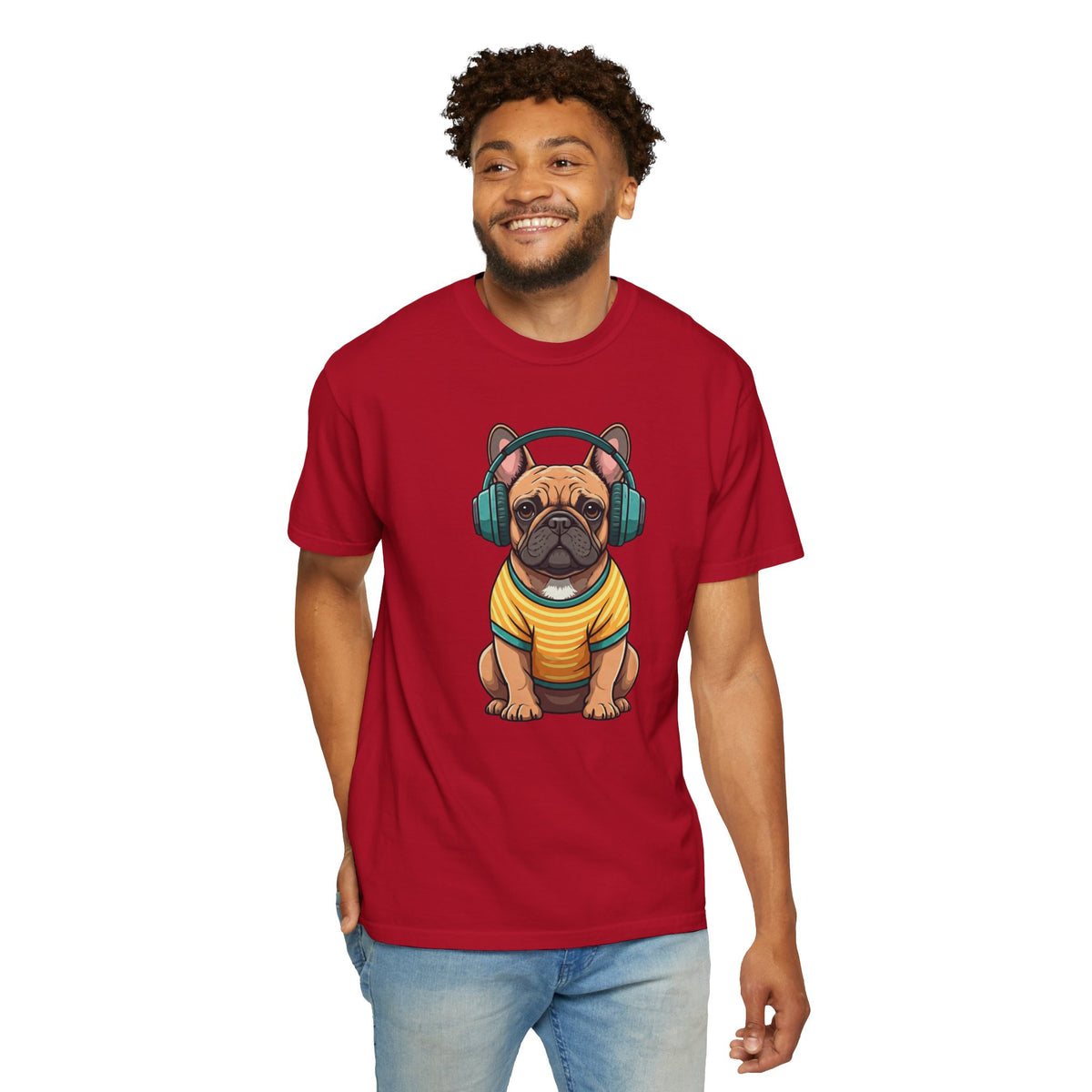 Unbothered Beats  - The Retro French Bulldog Tee