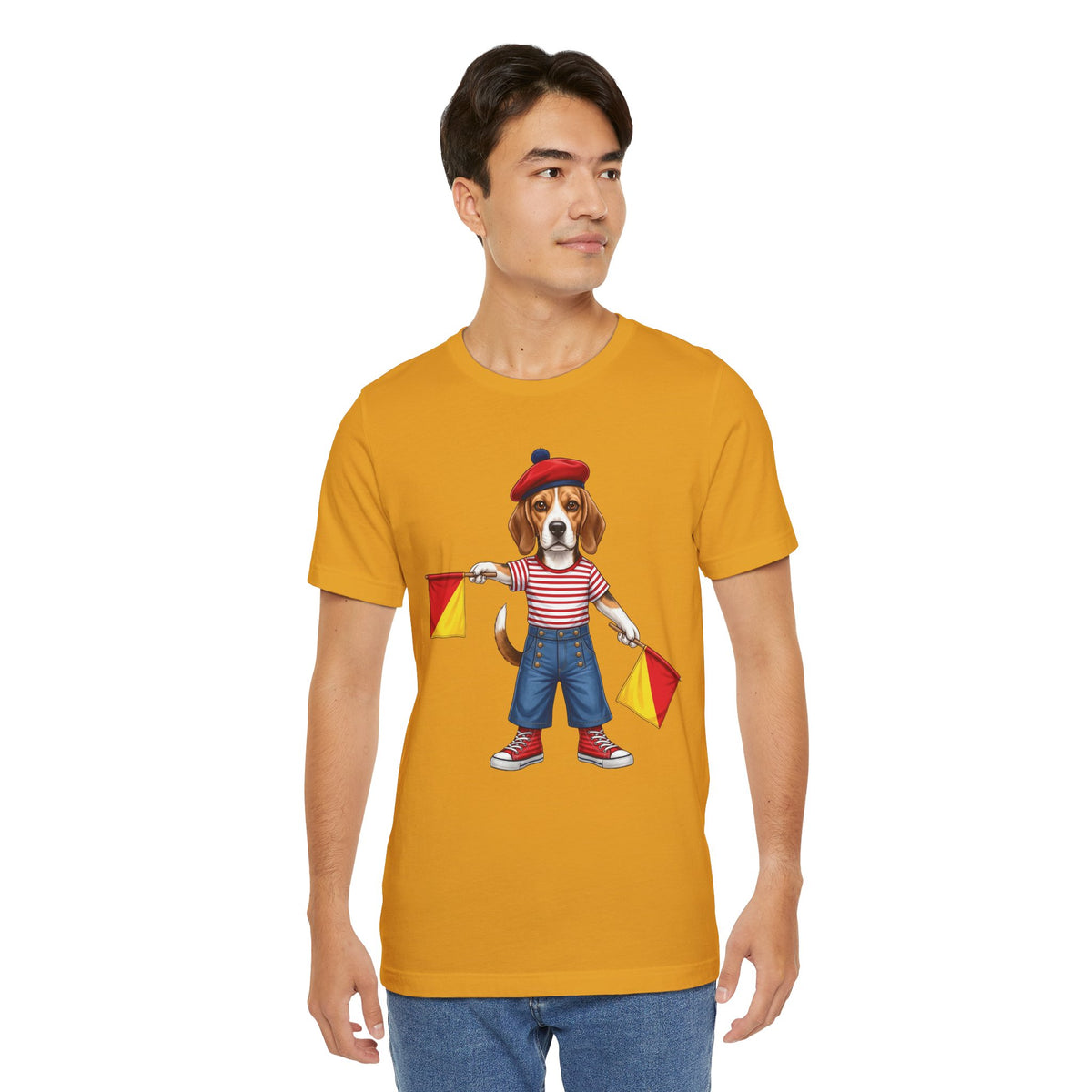 Beagle Semaphore Dog Unisex Tee Letter S — Dispatches from Australia