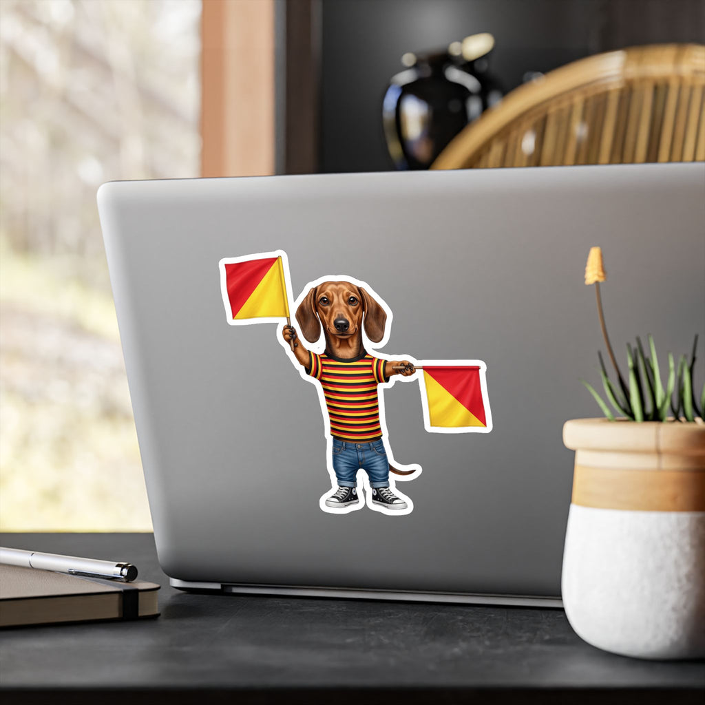 Letter J Semaphore Dachshund Decal – Dispatches from Australia Sticker