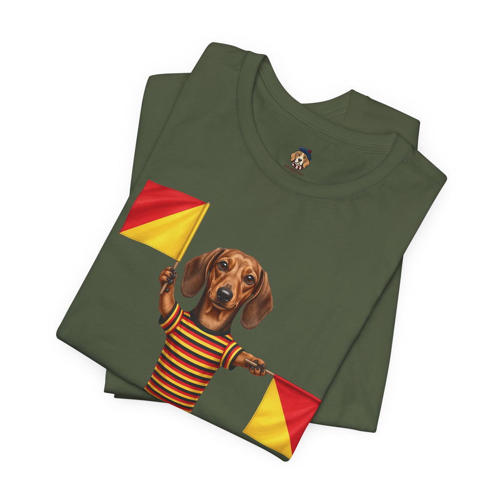 Letter J Dachshund Graphic Unisex Tee – Dispatches from Australia Collection