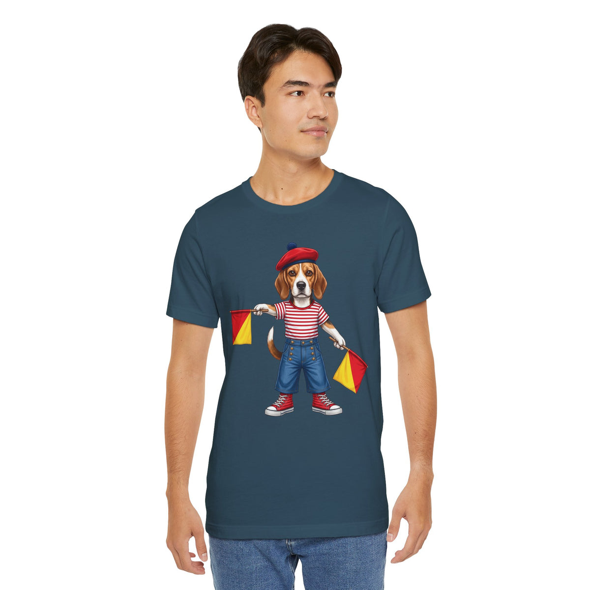 Beagle Semaphore Dog Unisex Tee Letter S — Dispatches from Australia