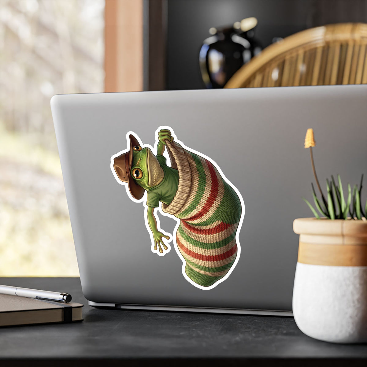 Frog in a Sock - Aussie Slang Kiss-Cut Vinyl Sticker