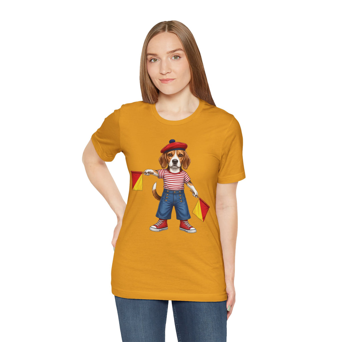 Beagle Semaphore Dog Unisex Tee Letter S — Dispatches from Australia