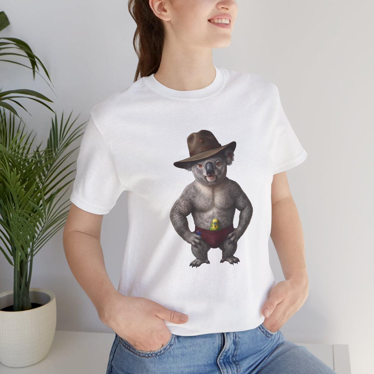 The Budgie Smuggler Koala Graphic Tee: Funny Aussie Slang Apparel