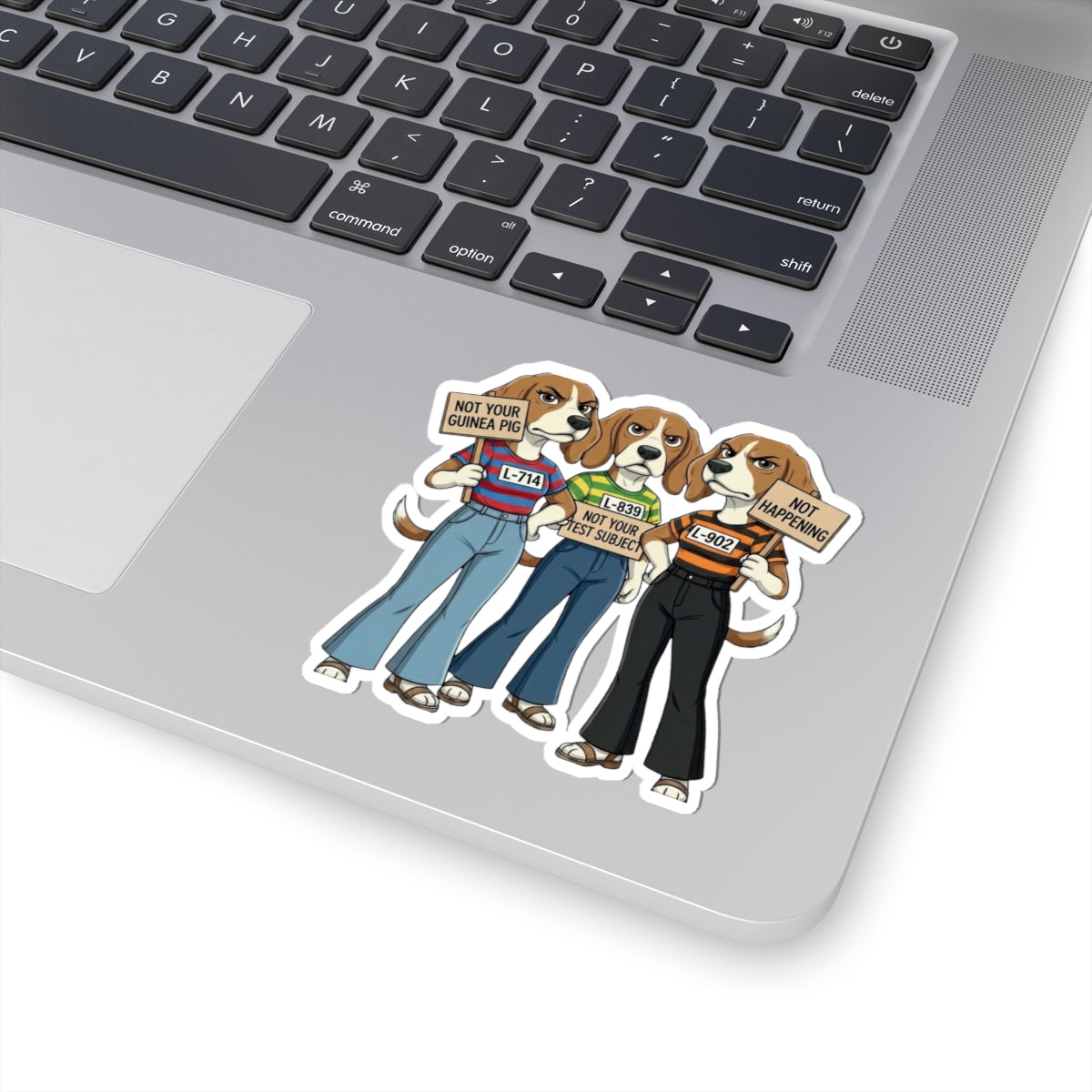 Not Your Test Subject — Beagle Freedom Protest Stickers