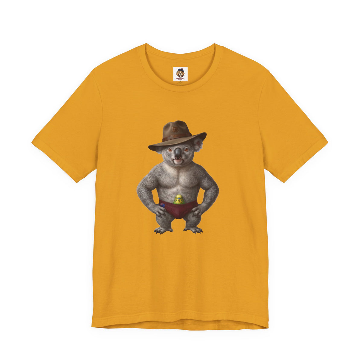The Budgie Smuggler Koala Graphic Tee: Funny Aussie Slang Apparel