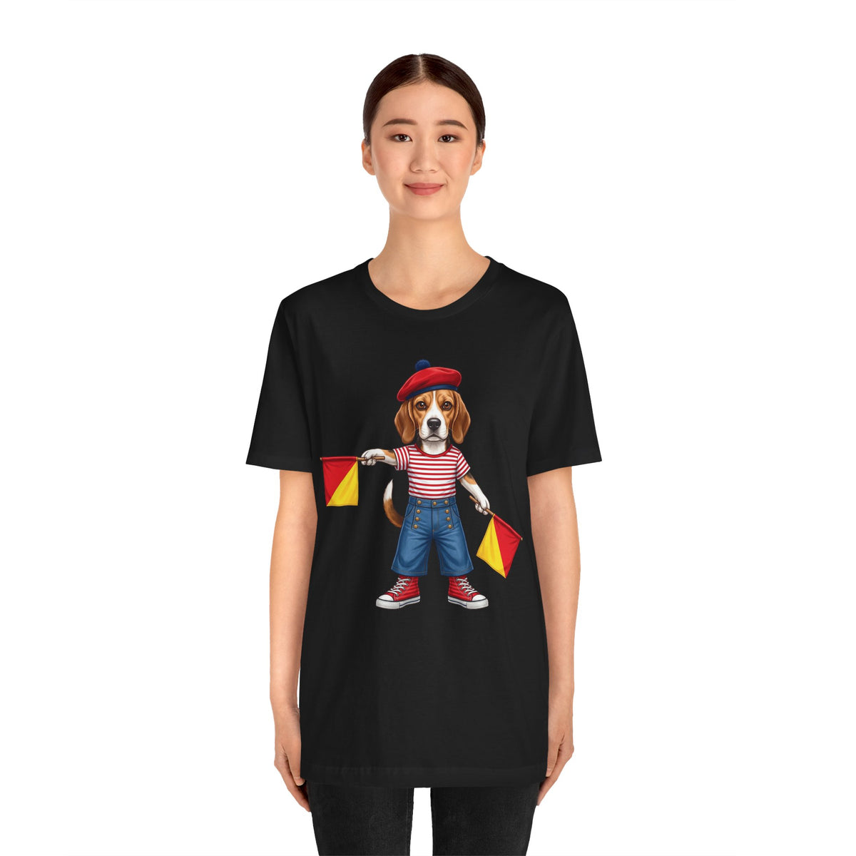 Beagle Semaphore Dog Unisex Tee Letter S — Dispatches from Australia