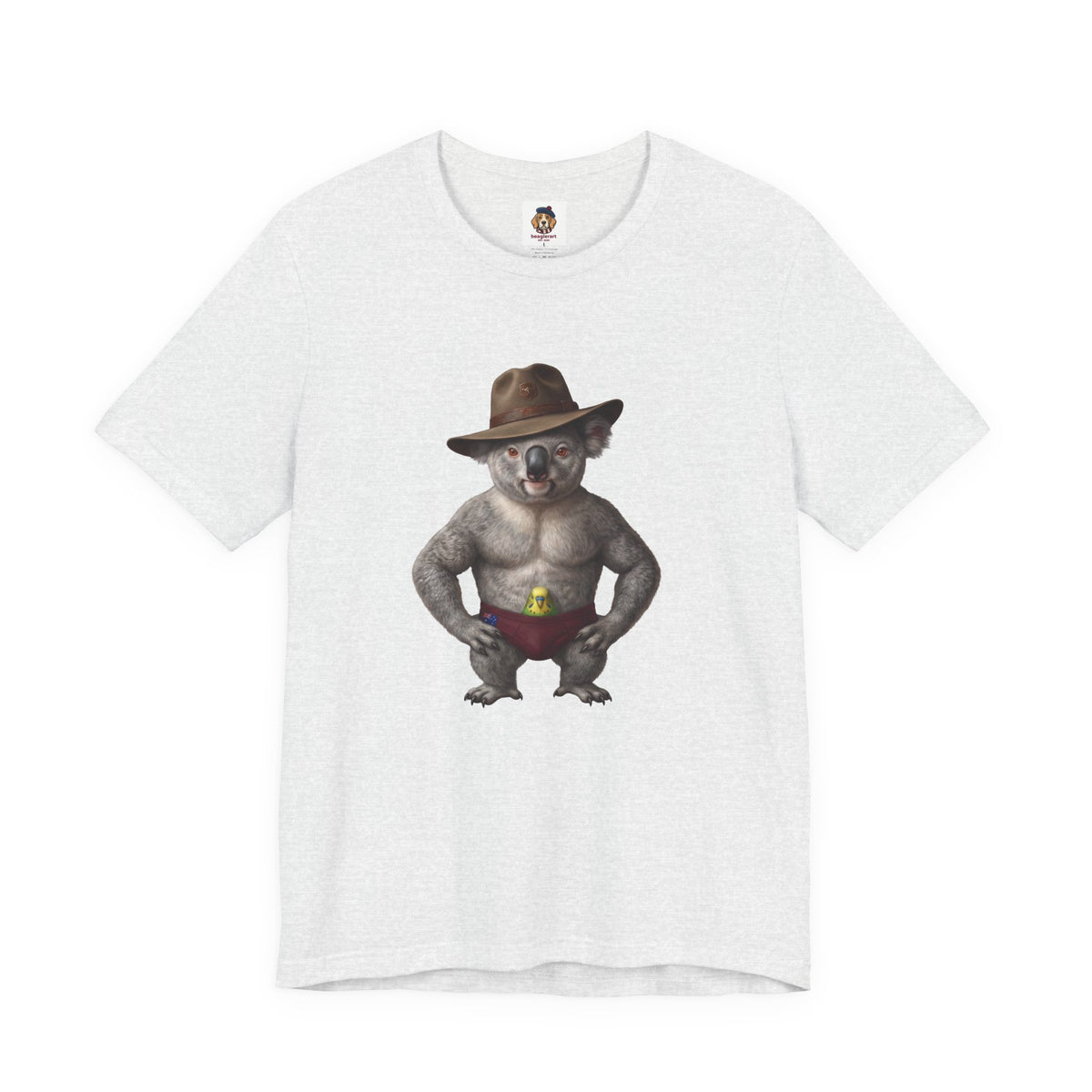 The Budgie Smuggler Koala Graphic Tee: Funny Aussie Slang Apparel