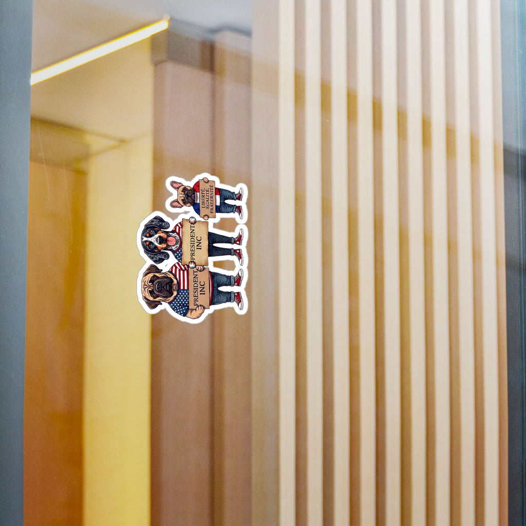 Public Office, Private Enterprise - Politico Canine Protest Sticker