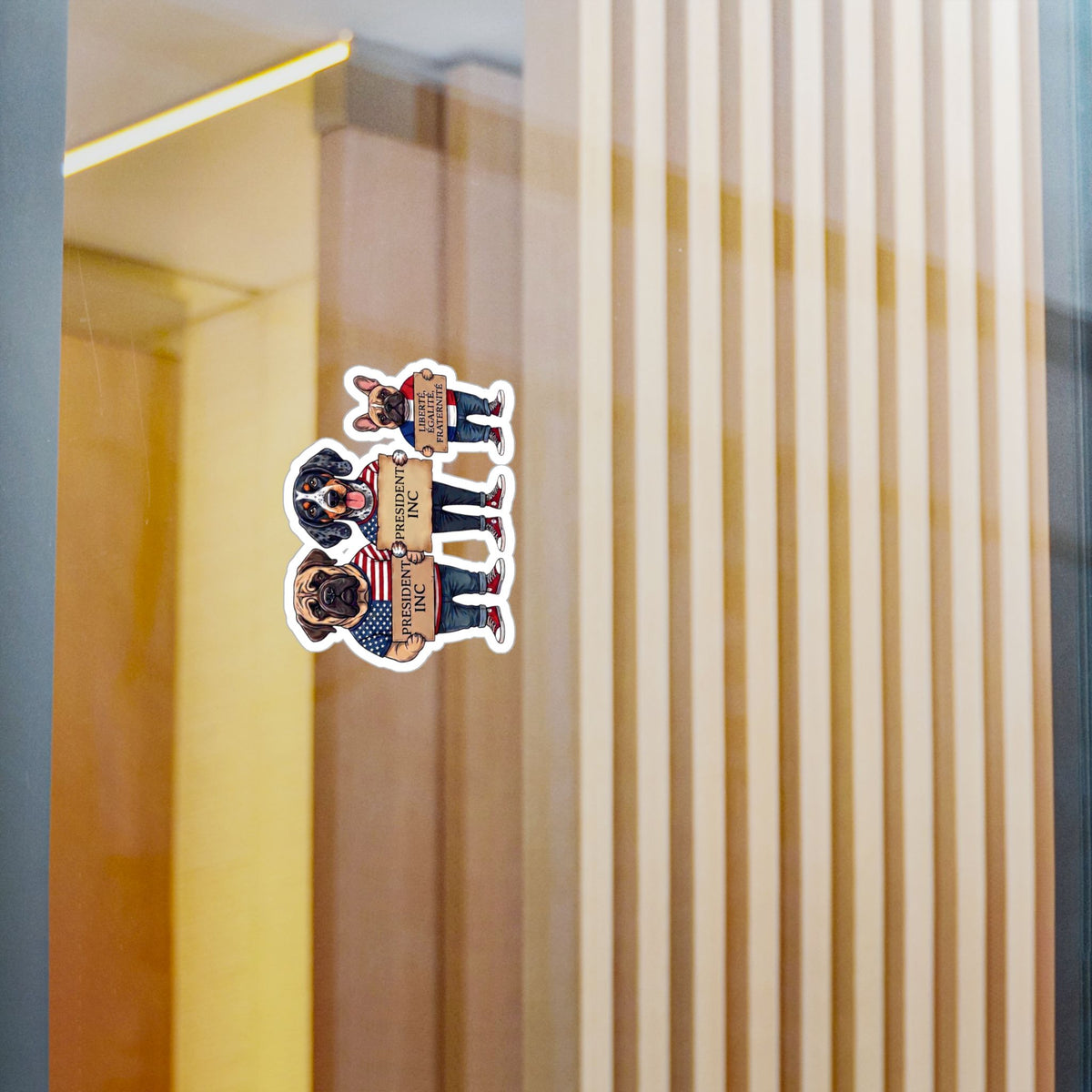 Public Office, Private Enterprise - Politico Canine Protest Sticker