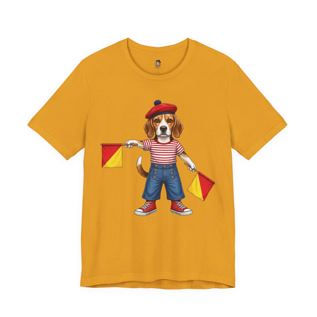 Beagle Semaphore Dog Unisex Tee Letter S — Dispatches from Australia