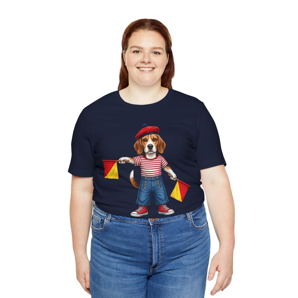 Beagle Semaphore Dog Unisex Tee Letter S — Dispatches from Australia