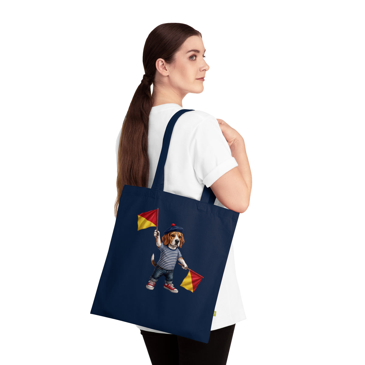 Semaphore Beagle ‘K’ Canvas Tote Bag – Dispatches from Australia Wild Follies Collection