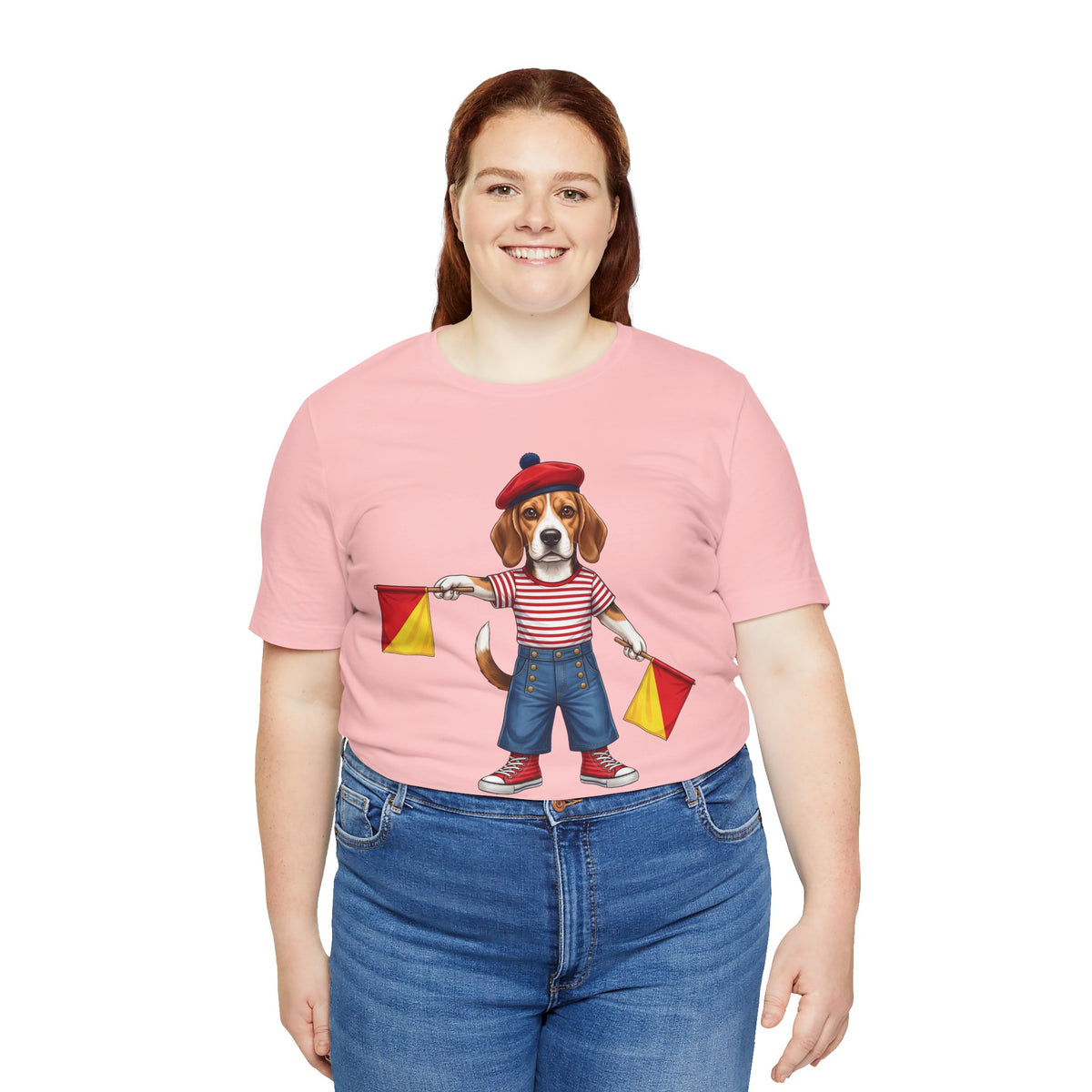Beagle Semaphore Dog Unisex Tee Letter S — Dispatches from Australia