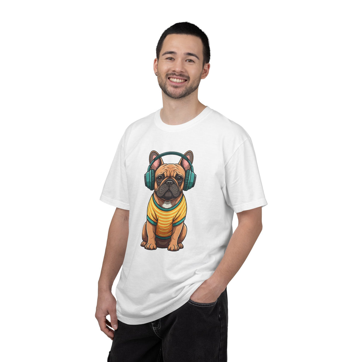 Unbothered Beats  - The Retro French Bulldog Tee