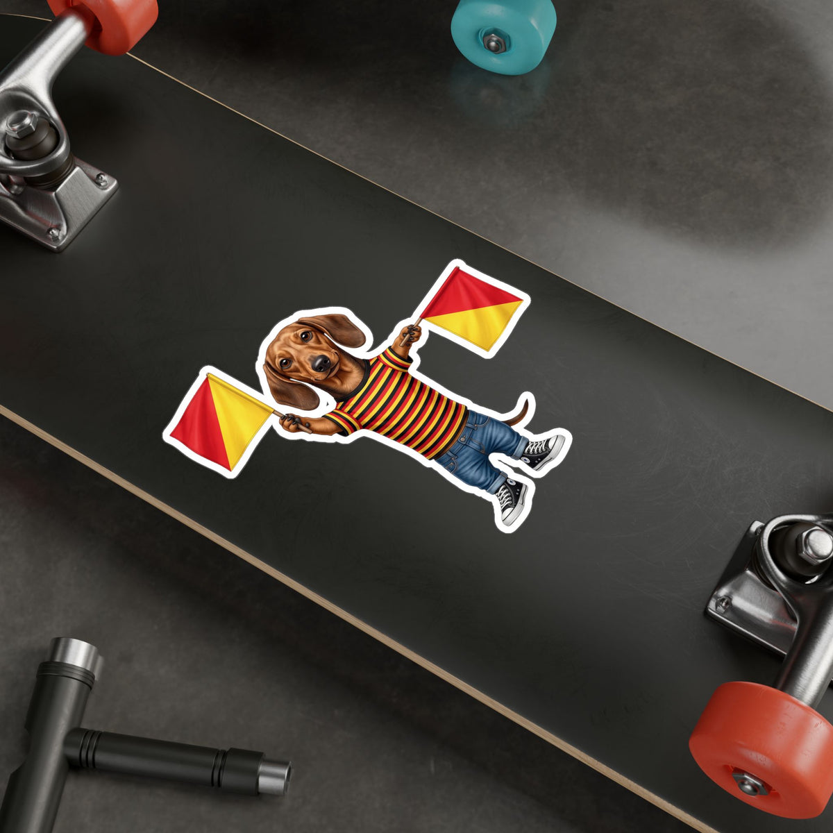 Letter J Semaphore Dachshund Decal – Dispatches from Australia Sticker