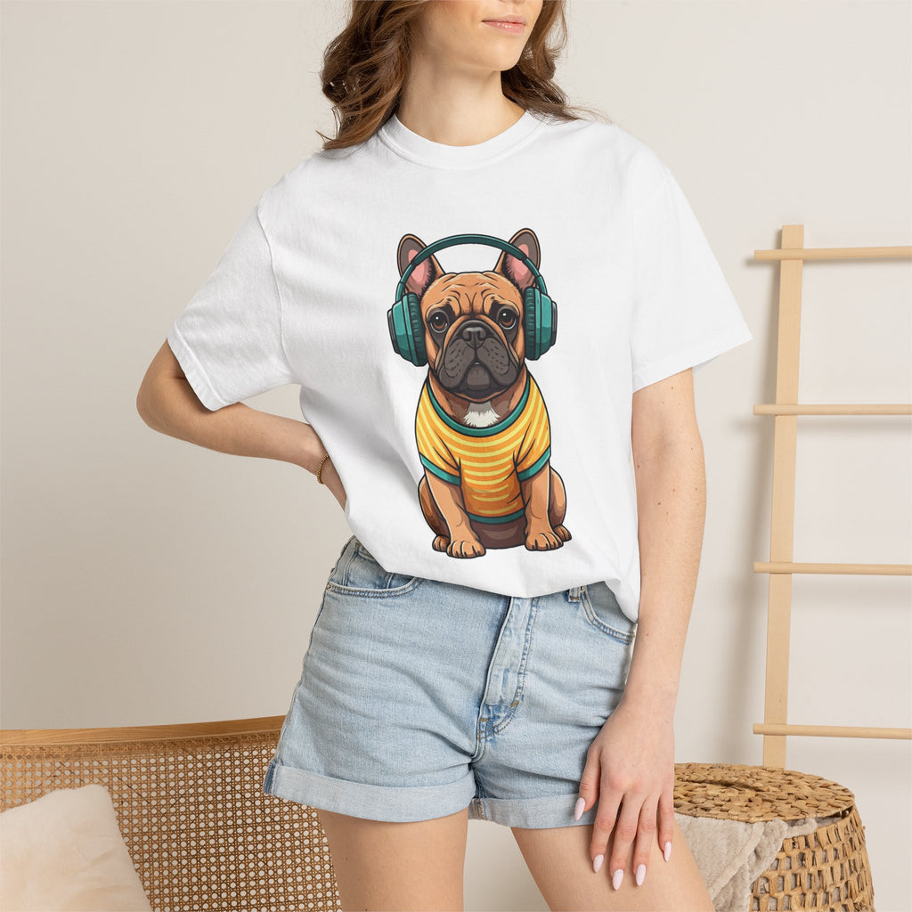 Unbothered Beats  - The Retro French Bulldog Tee