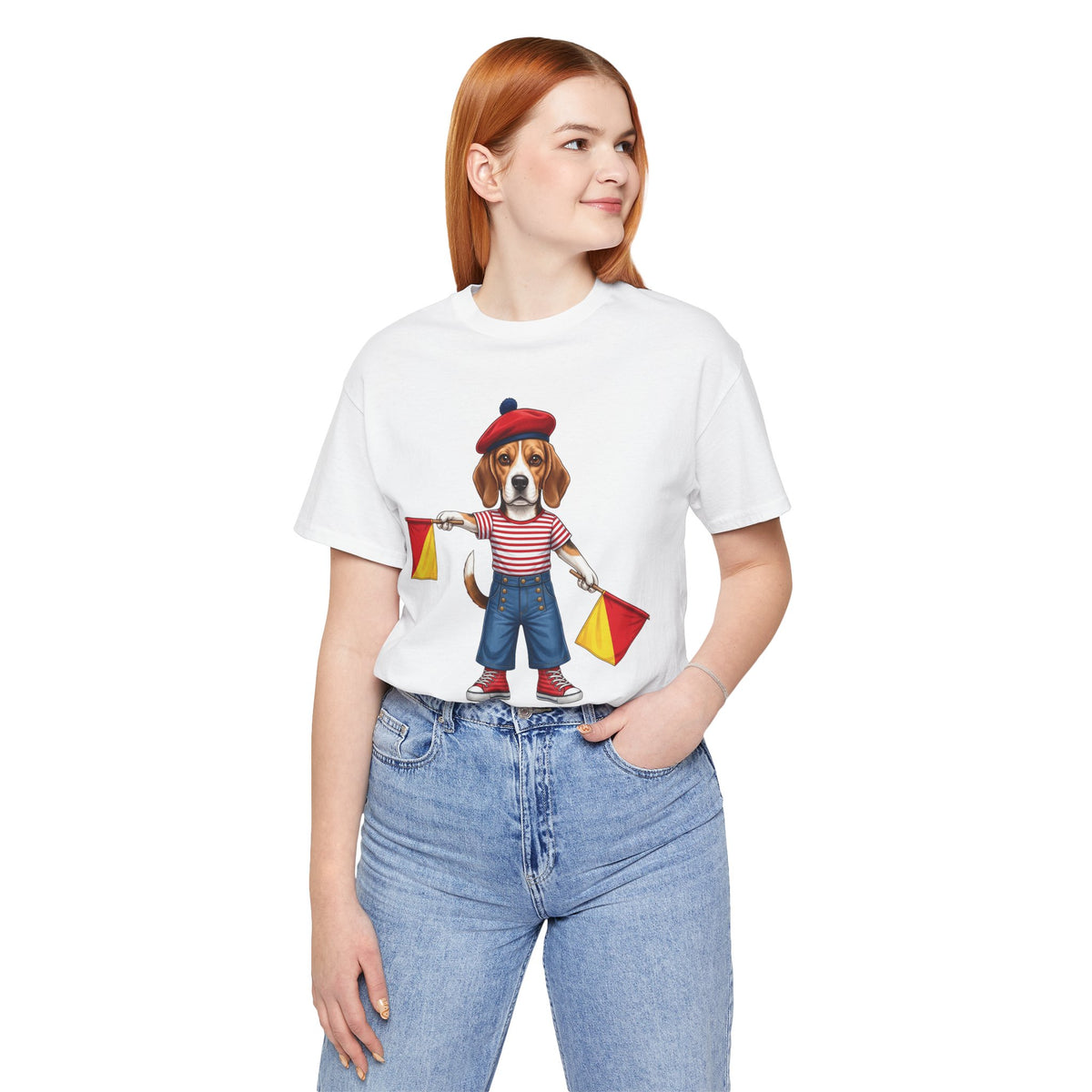 Beagle Semaphore Dog Unisex Tee Letter S — Dispatches from Australia