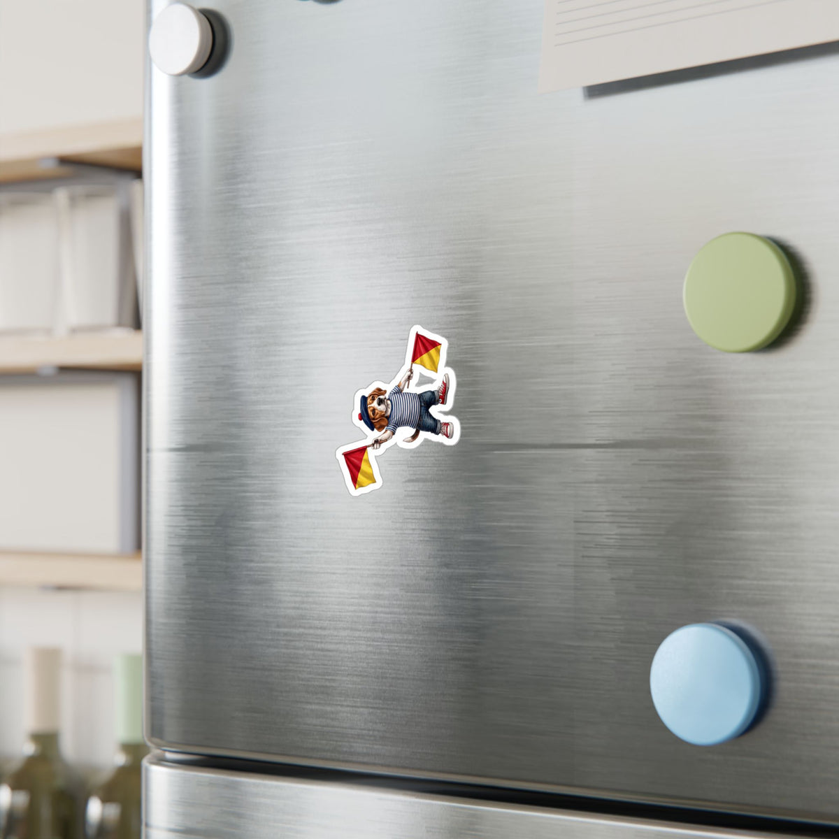 Semaphore Beagle ‘Letter K’ Vinyl Sticker – Waterproof Nautical Dog Decal | Wild Follies
