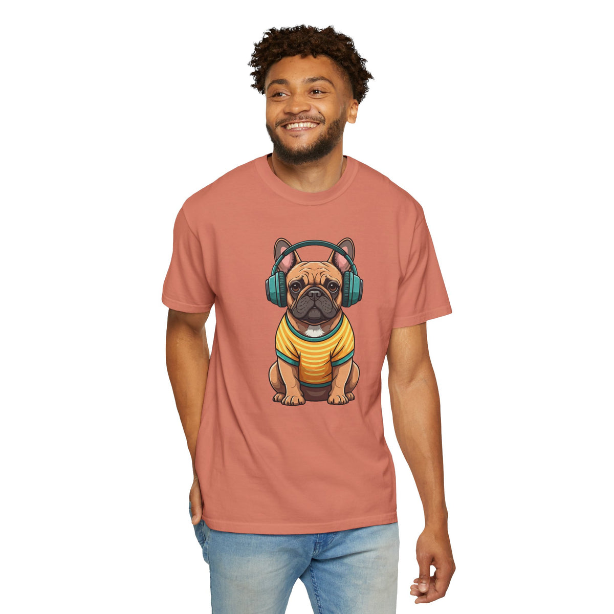 Unbothered Beats  - The Retro French Bulldog Tee