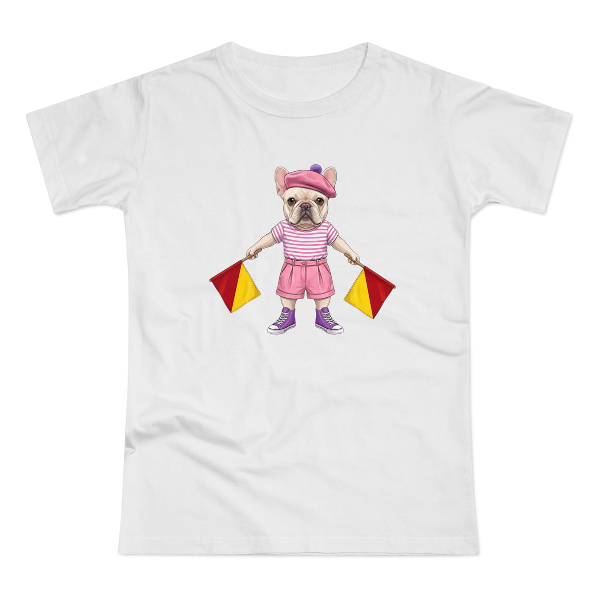 The Signal Frenchie: Semaphore Letter "M" Graphic Tee – Chic Analog Survival Wear