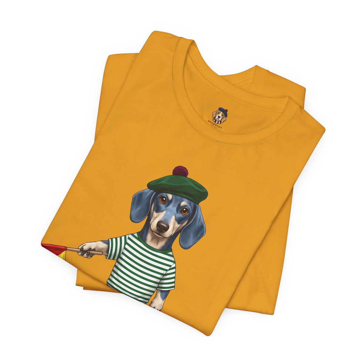A is for Ayers Rock: Blue Dachshund Semaphore Graphic Tee