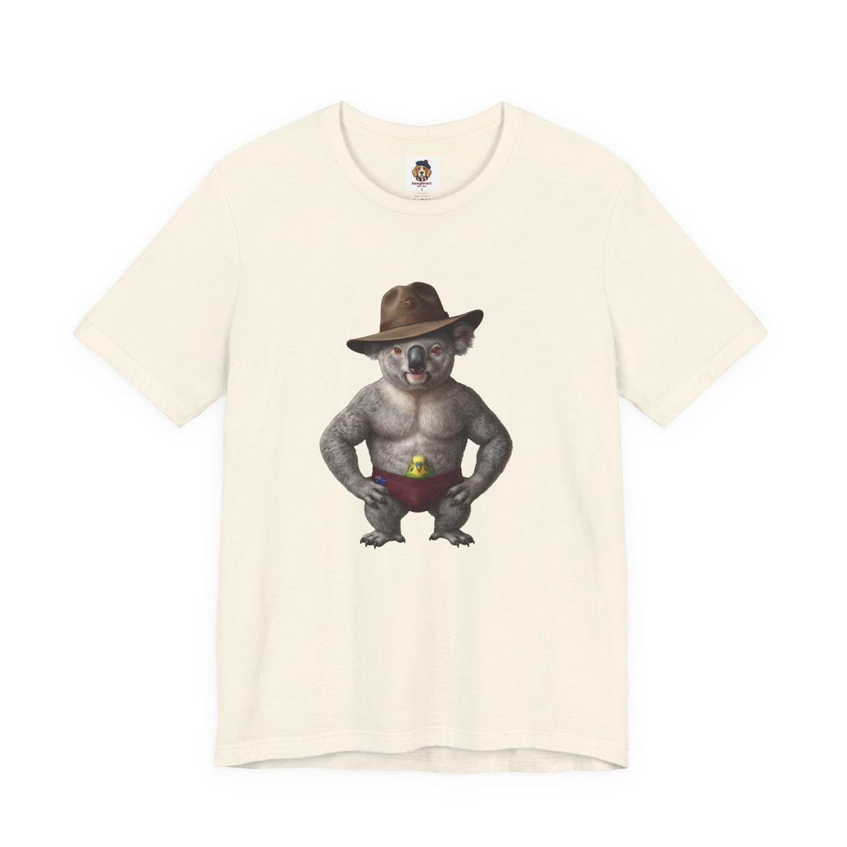 The Budgie Smuggler Koala Graphic Tee: Funny Aussie Slang Apparel