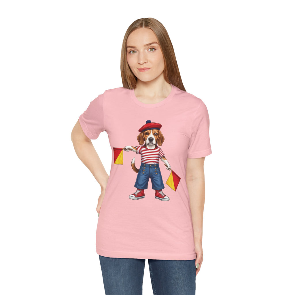 Beagle Semaphore Dog Unisex Tee Letter S — Dispatches from Australia