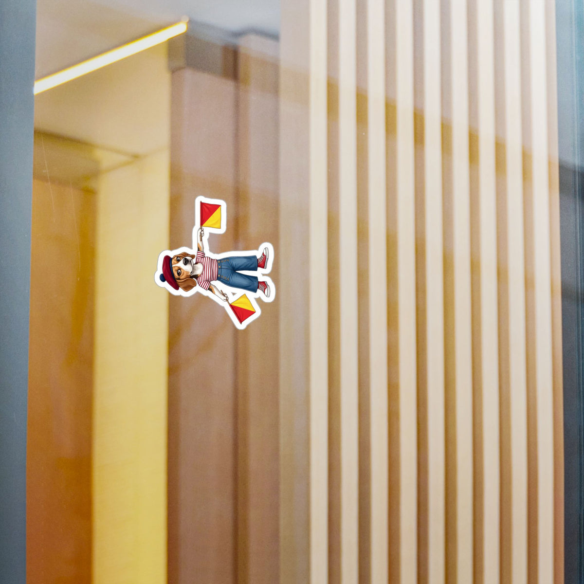 Semaphore Beagle ‘M’ Kiss-Cut Vinyl Sticker | Dispatches from Australia