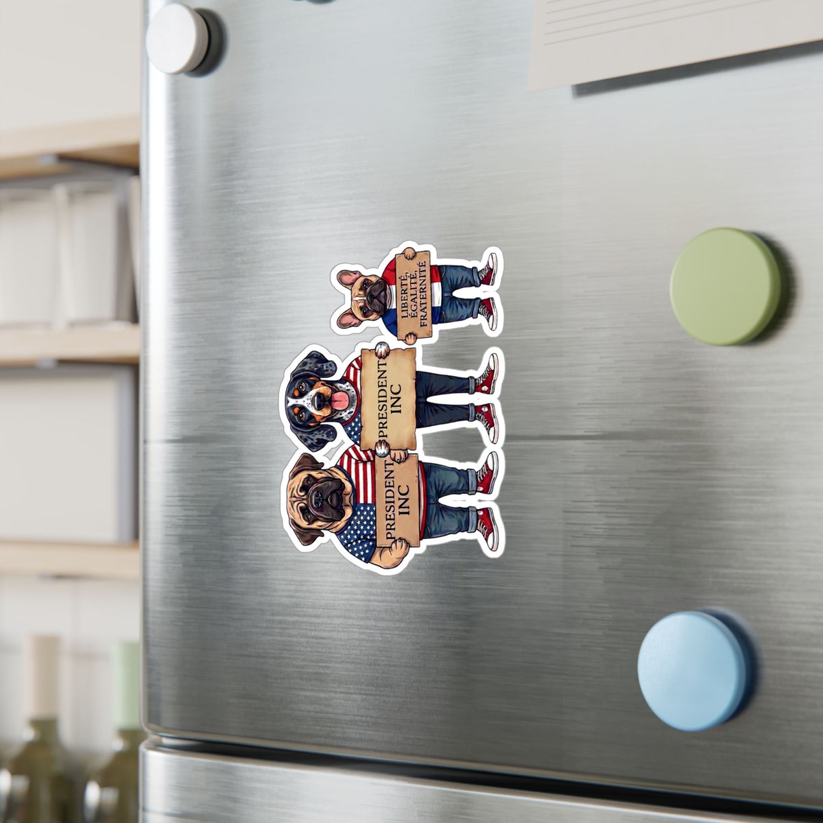 Public Office, Private Enterprise - Politico Canine Protest Sticker