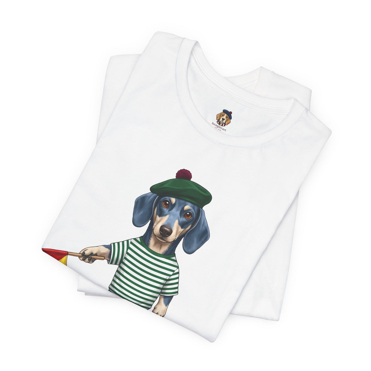 A is for Ayers Rock: Blue Dachshund Semaphore Graphic Tee