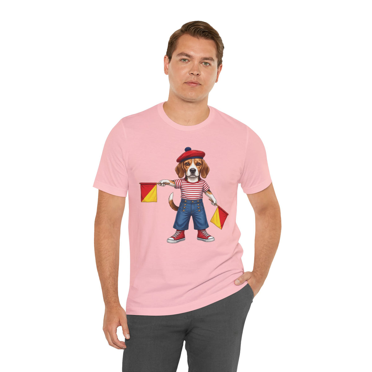 Beagle Semaphore Dog Unisex Tee Letter S — Dispatches from Australia