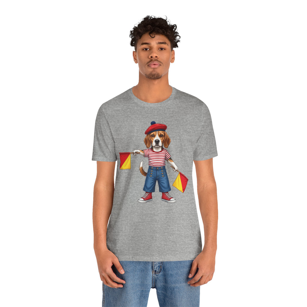 Beagle Semaphore Dog Unisex Tee Letter S — Dispatches from Australia