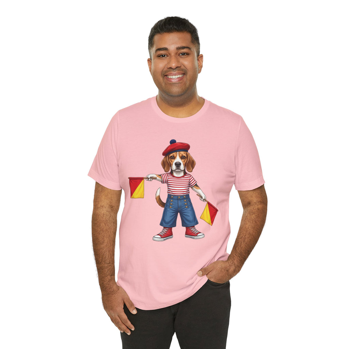 Beagle Semaphore Dog Unisex Tee Letter S — Dispatches from Australia