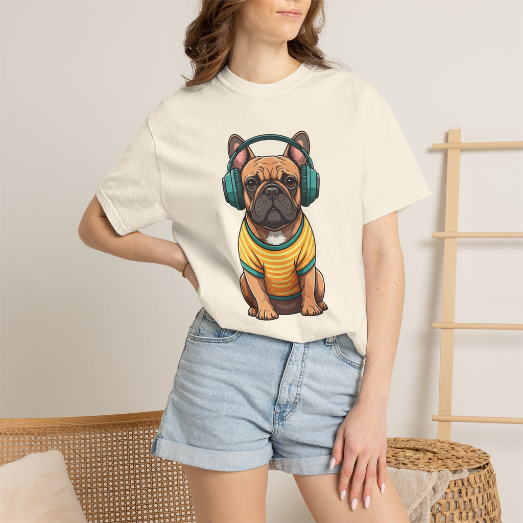 Unbothered Beats  - The Retro French Bulldog Tee