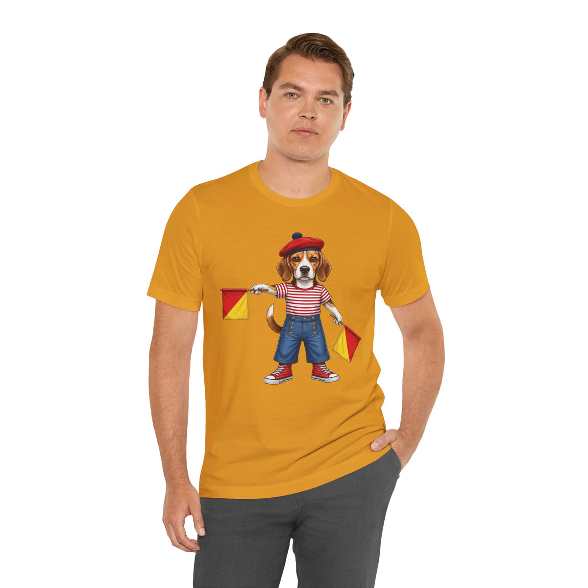 Beagle Semaphore Dog Unisex Tee Letter S — Dispatches from Australia