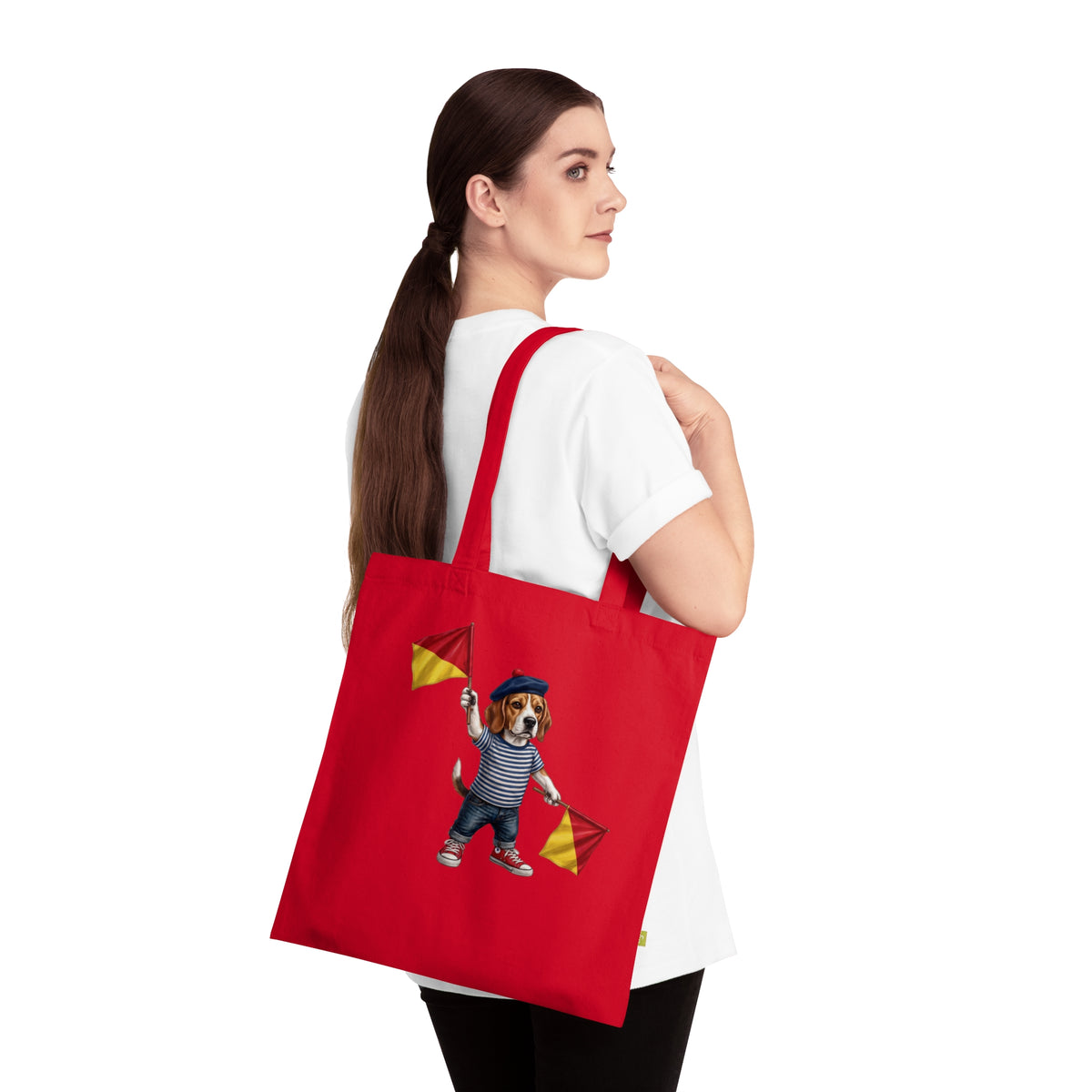Semaphore Beagle ‘K’ Canvas Tote Bag – Dispatches from Australia Wild Follies Collection