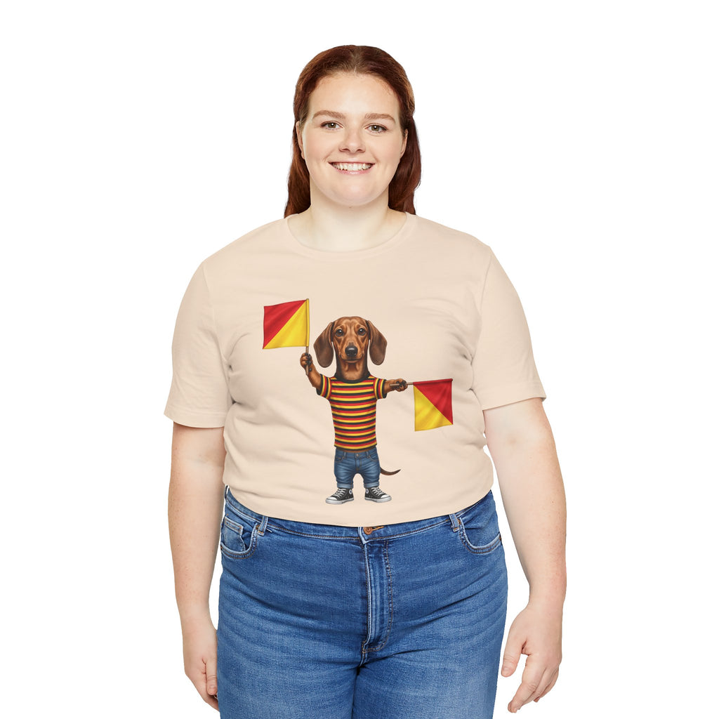 Letter J Dachshund Graphic Unisex Tee – Dispatches from Australia Collection