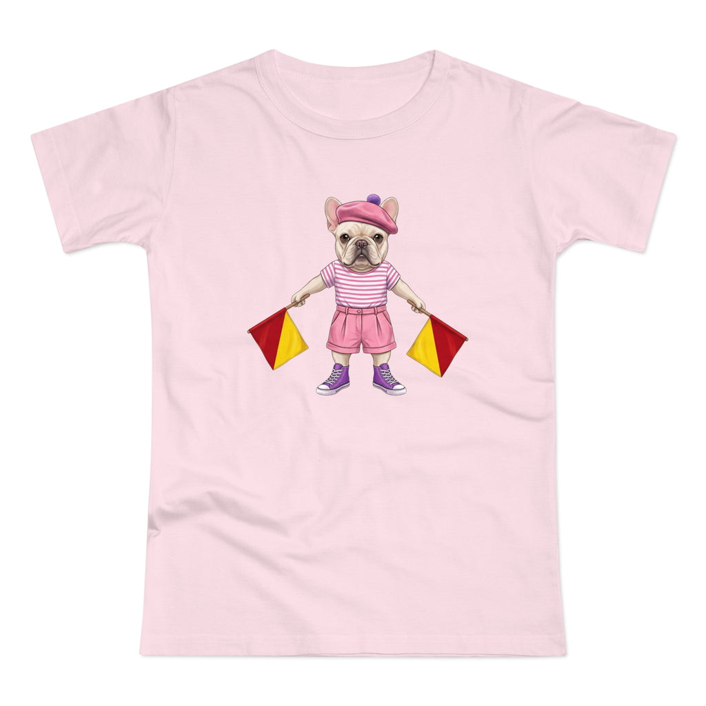The Signal Frenchie: Semaphore Letter "M" Graphic Tee – Chic Analog Survival Wear