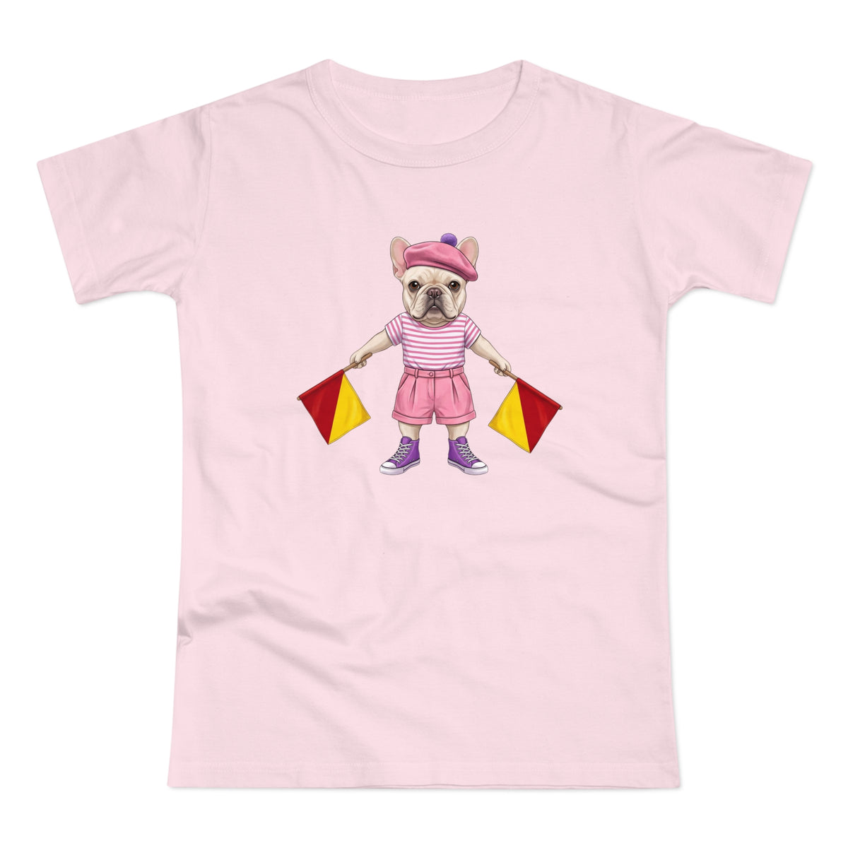 The Signal Frenchie: Semaphore Letter "M" Graphic Tee – Chic Analog Survival Wear