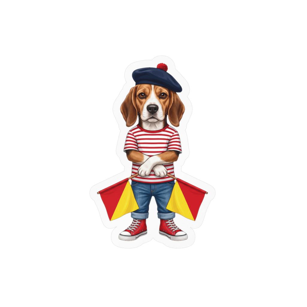 "Full Stop" Semaphore Hound Vinyl Sticker - Dispatches from Australia